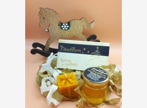 Mini ajándékcsomag méz+gyertya